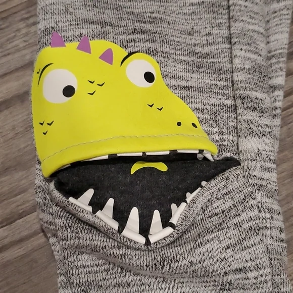 Cat & Jack Monster Knee French Tery Pull On Joggers - Picture 3 of 5